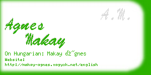 agnes makay business card